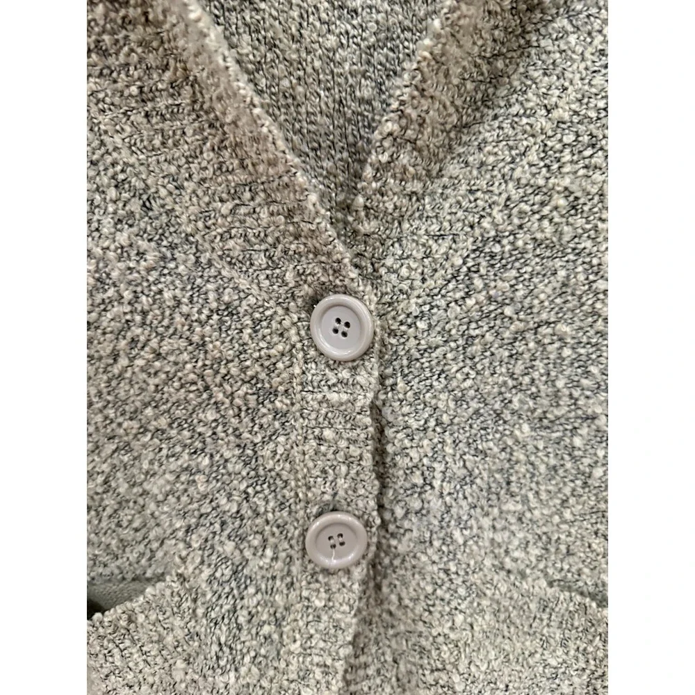 ECI New York Women's Boucle Cardigan Sweater Beige Button Front Size S - Picture 3 of 4